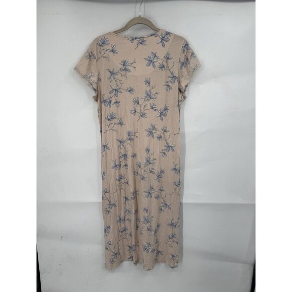 Miss Elaine Floral Mumu Sleep Night Gown Women Large Pink Loungewear Cabincore - Picture 2 of 7